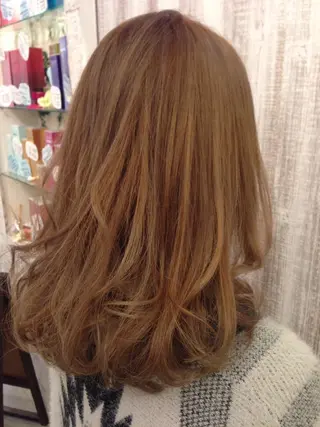 ミディアム セミロング ロング カラー 緑地公園美容室 neohairのヘアスタイル