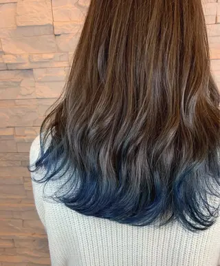 ミディアム カラー 菅野 愛のヘアスタイル