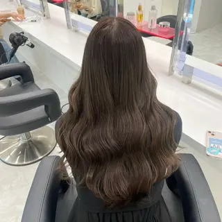 ロング カラー ヘアアレンジ 韓国ナチュラルヘア 🤍raika🤍のヘアスタイル