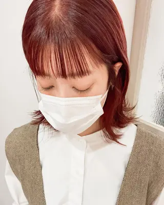 ミディアム カラー ヘアアレンジ 竹内啓太 ボブのヘアスタイル