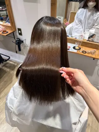 ロング 横浜|韓国レイヤー| 縮毛矯正|まなとのヘアスタイル