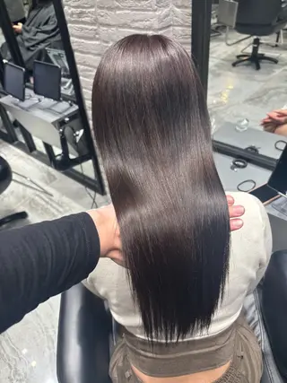 セミロング カラー DATE by Alan Smithee所属・韓国レイヤー顔周り カット髪質改善のヘアスタイル