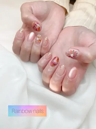 ネイル Rainbow nailsくろちゃんのネイルデザイン
