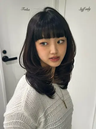 ロング レイヤー/マツエク 💋𝑨𝑵𝑵𝑨のヘアスタイル