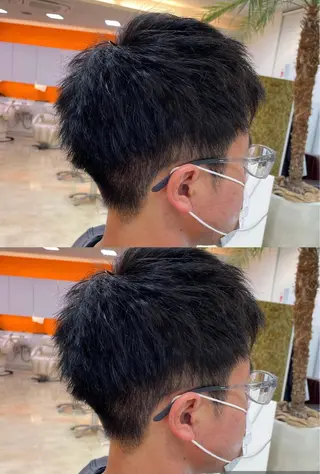 ショート メンズ 大宮｜メンズカット ダブルカラー｜パーマのヘアスタイル