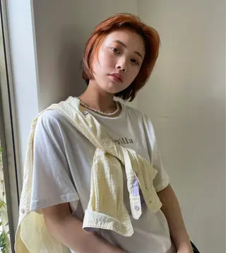 ショート 透明カラー/レイヤー misaki °*のヘアスタイル