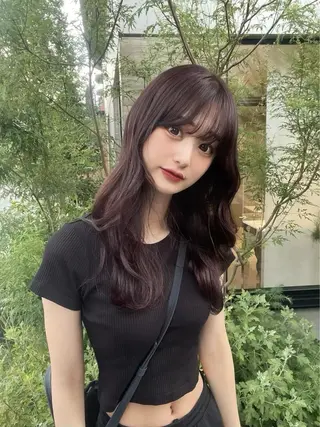 ロング カラー 顔周りカット× 髪質改善【リョウ】のヘアスタイル