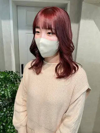 セミロング カラー ナチュラル透明感🌱 小山美樹子のヘアスタイル