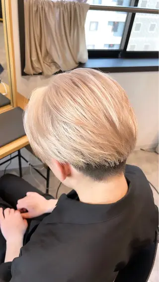 ショート カラー メンズ 髪質改善×艶カラー ANDIAMO 楓のヘアスタイル