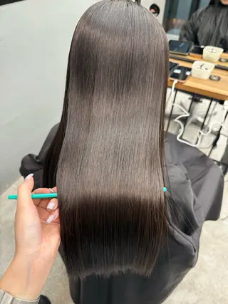 ロング 切りっぱなしボブ/ 小顔ボブNANAのヘアスタイル