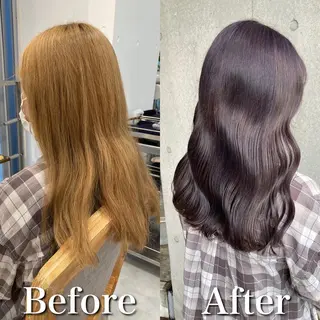 セミロング カラー ボブ& 髪質改善FUMIYAのヘアスタイル