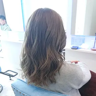 セミロング カラー ヘアアレンジ 小林 伸行のヘアスタイル