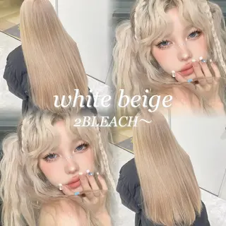 ロング カラー ベージュ‎/ダブルカ ラー/RINKA🎀のヘアスタイル