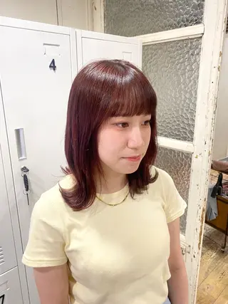 ミディアム カラー 🇰🇷韓国風カラー 🍬Rinka🍬のヘアスタイル