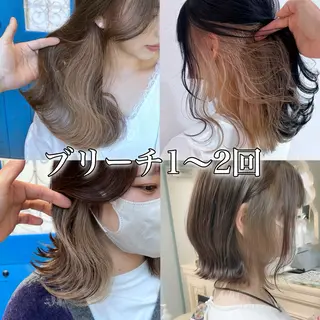 ミディアム カラー ブリーチなし/暖色/ 透明感/ririkaのヘアスタイル