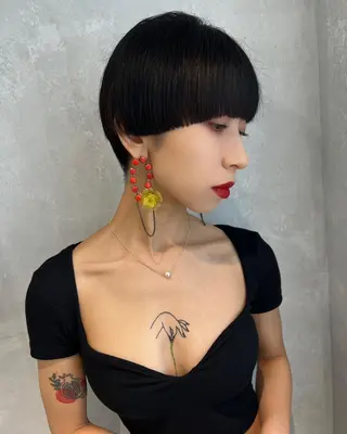 ショート masa/ボブ特化/ ぷつっとボブのヘアスタイル