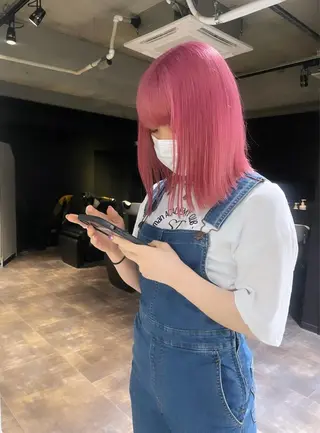 セミロング カラー 心斎橋/ブリーチ minamiのヘアスタイル