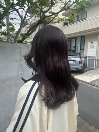 ミディアム カラー ere 代々木公園所属・みほ/ニュアンス/ モード/艶カラーのヘアスタイル