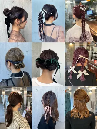 セミロング カラー ヘアアレンジ 土田かほ/当日可🎀 透明感カラー🍃のヘアスタイル