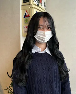 ロング カラー the OSCAR所属・韓国ヘアスタイリスト Harukaのヘアスタイル