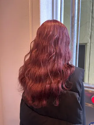 ロング カラー ハイトーン&髪質改善 &韓国エクステ🤎のヘアスタイル