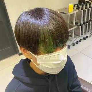 ショート カラー メンズ 野老 海音のヘアスタイル