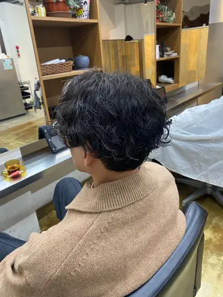 ショート パーマ メンズ 女子ウケメンズ 海外風ヘア/yuzuのヘアスタイル