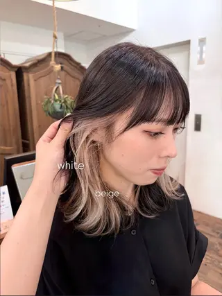 セミロング Belle 並木通り店所属・rena/ パーマ/カラーのヘアスタイル
