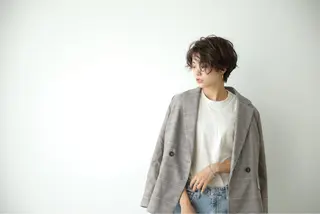 ショート カラー パーマ ヘアアレンジ マツエク・マツパ 田中 鈴乃のヘアスタイル