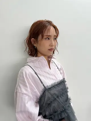 ミディアム カラー goshima nagisaのヘアスタイル