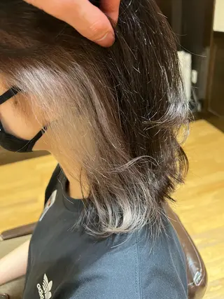 ミディアム カラー 毛流れフェザー スタイル🔹竹内凌のヘアスタイル