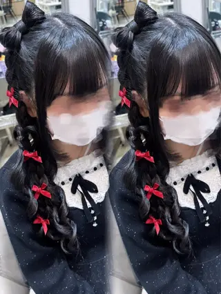 ロング ヘアアレンジ エクステ♡ヘアメ 内村麻衣のヘアスタイル