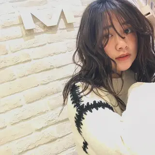 セミロング パーマ 店長 大方康暉のヘアスタイル