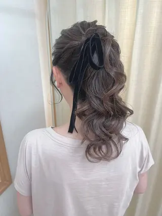 ロング ヘアアレンジ 参列♡デートゆるふわ ヘアメイク🎀みゆうのヘアスタイル