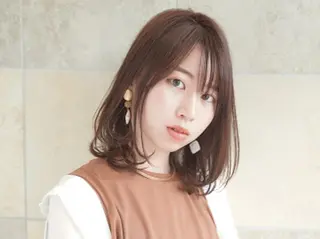 ミディアム カラー 田中 あかねのヘアスタイル