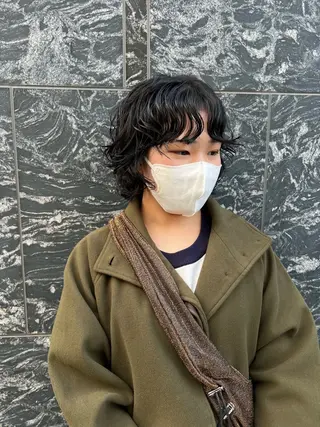 ショート パーマ 樋野 亮のヘアスタイル