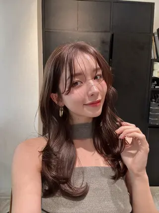 セミロング 奥田 蓮のヘアスタイル