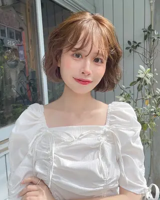 パーマ レイヤー/暖色カラー /パーマ/落合 歩夢のヘアスタイル