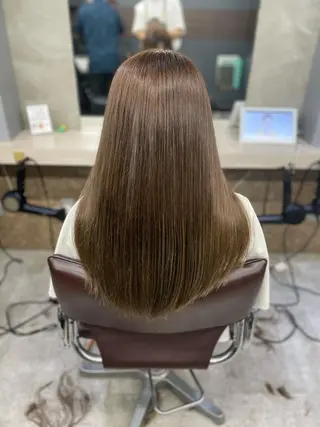 ロング 🌟髪質改善ケアカラ ー美髪縮毛矯正y🌟のヘアスタイル