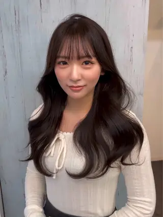 ロング 韓国ヘア🤍🇰🇷 ‪🫶🏻吉満のヘアスタイル