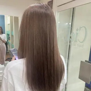 ロング カラー 髪質改善/ストレート /透明感/西川奈穂のヘアスタイル