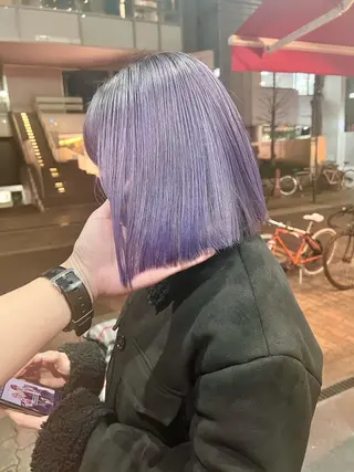 ショート ハイトーンカラー🍑 心斎橋のヘアスタイル