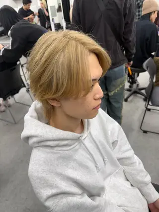 カラー ヘアアレンジ メンズ Ryo横浜韓国ヘア/ ハイトーン/縮毛矯正のヘアスタイル