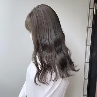 セミロング カラー ヘアアレンジ 💕上野美容師☁ ブリーチ💖サワのヘアスタイル