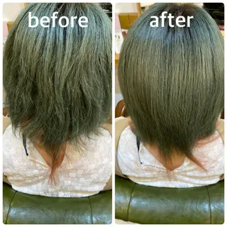 ショート カラー エイトウメダ 店長 稲尾友則のヘアスタイル