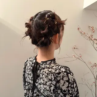 ミディアム shin enom yuukaのヘアスタイル