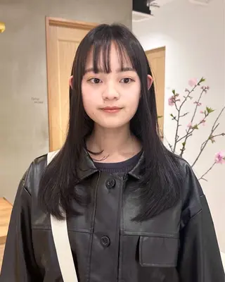 ロング カラー レイヤーカット/栄/ 顔周り/キトウモエノのヘアスタイル