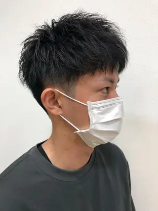 ショート カラー パーマ ヘアアレンジ メンズ ❣️倉敷❣️美髪 カラー能登一成のヘアスタイル