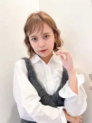 ミディアム 🎟くびれヘア/ボブ 髪質改善/ユイのヘアスタイル