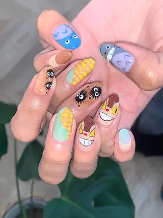 ネイル NES NAIL所属・さゆり￤推しキャラ ￤ロングネイル🩷のネイルデザイン